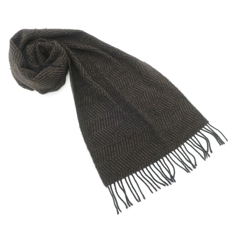 [Used] Basile Wool Acrylic Herringbone Scarf Brown x Black [BRW] [A/W] [Condition Rank B] ​​[Men&