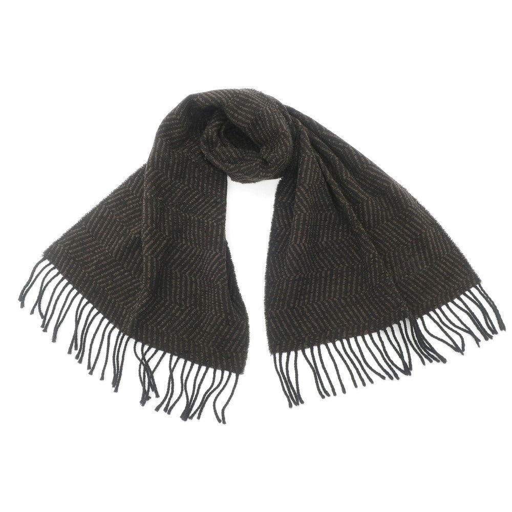 [Used] Basile Wool Acrylic Herringbone Scarf Brown x Black [BRW] [A/W] [Condition Rank B] ​​[Men&