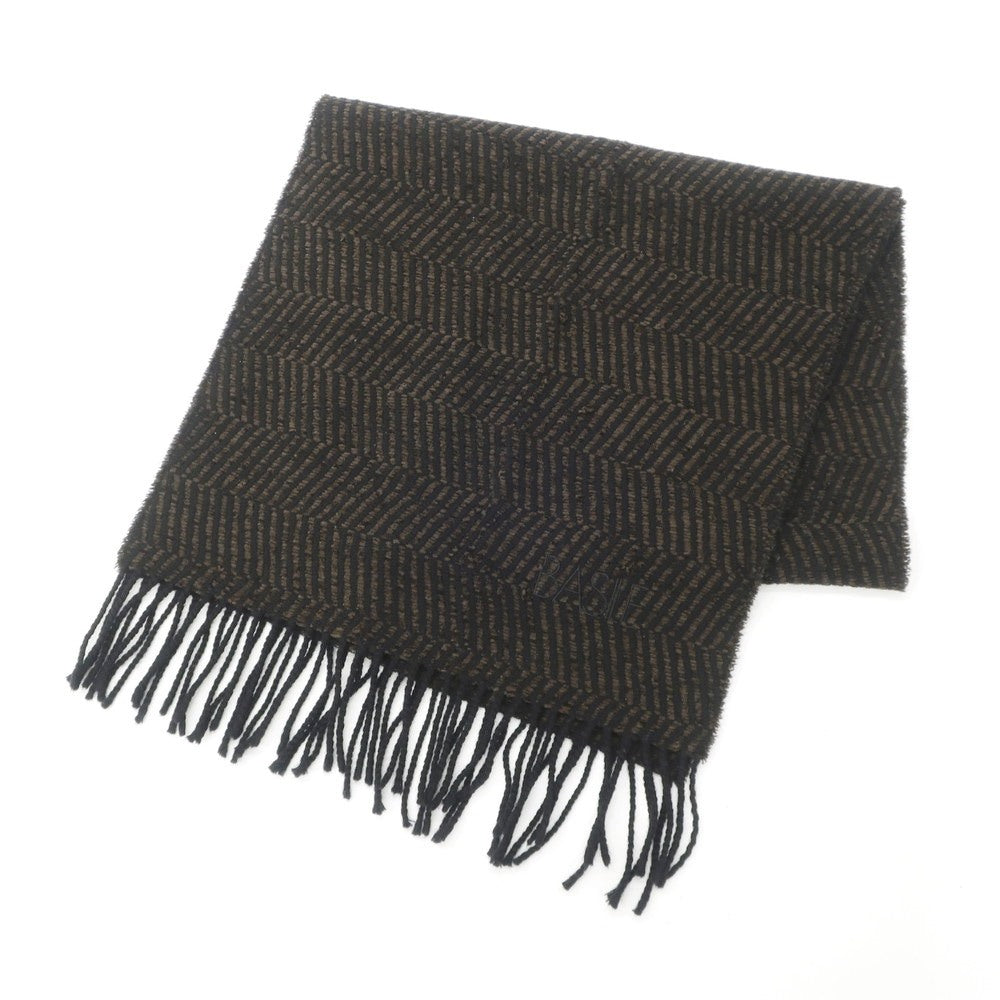 [Used] Basile Wool Acrylic Herringbone Scarf Brown x Black [BRW] [A/W] [Condition Rank B] ​​[Men&