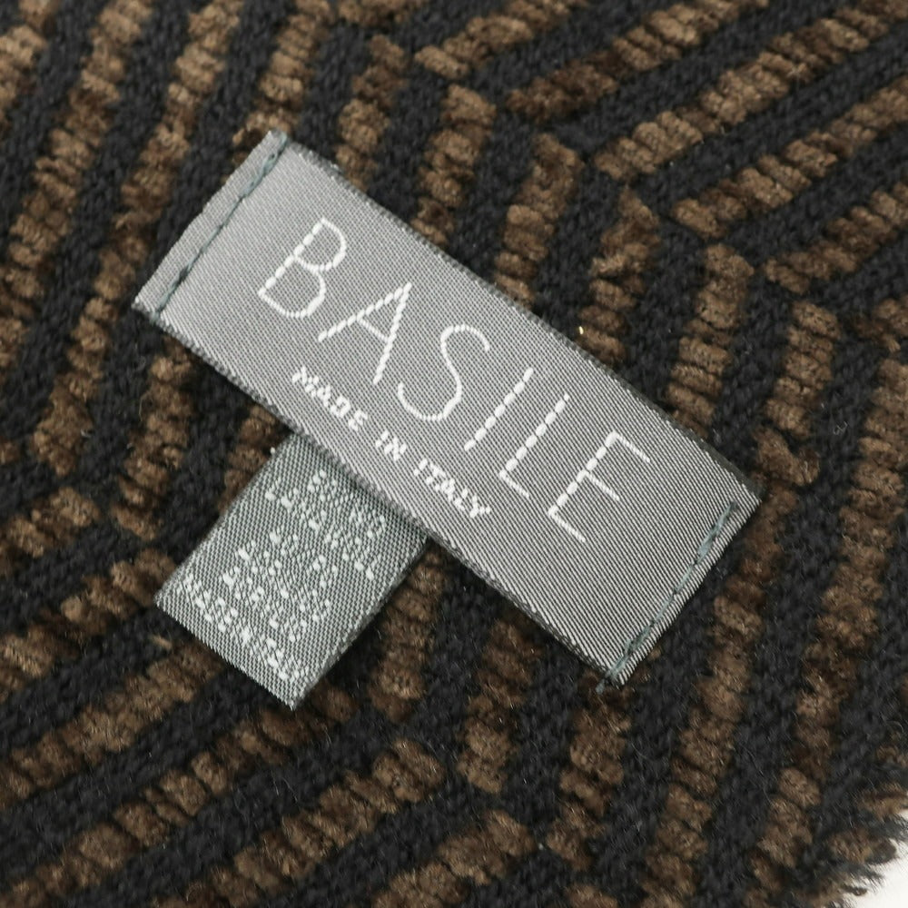 [Used] Basile Wool Acrylic Herringbone Scarf Brown x Black [BRW] [A/W] [Condition Rank B] ​​[Men&