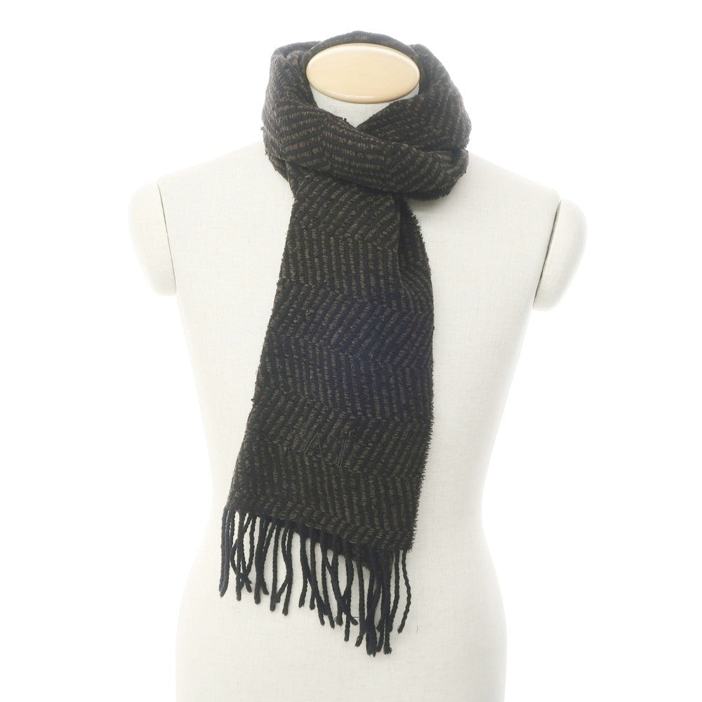[Used] Basile Wool Acrylic Herringbone Scarf Brown x Black [BRW] [A/W] [Condition Rank B] ​​[Men&