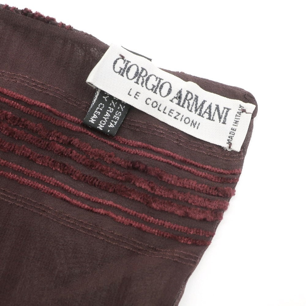[Used] ARMANI COLLEZIONI scarf
 Dark Bordeaux [RED] [S/S] [Condition Rank B] ​​[Men&