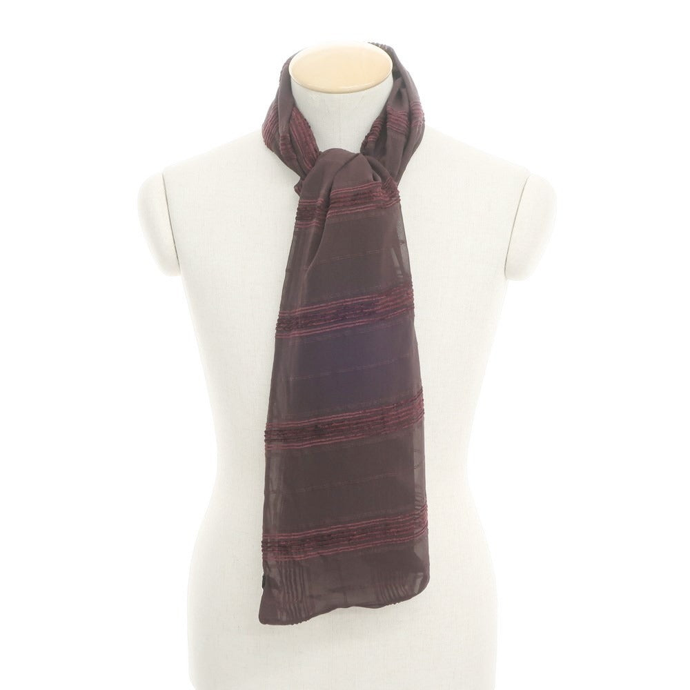 [Used] ARMANI COLLEZIONI scarf
 Dark Bordeaux [RED] [S/S] [Condition Rank B] ​​[Men&