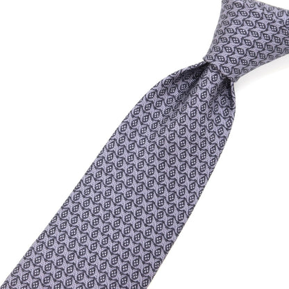 [Used] BVLGARI Quattro Pieghe Print Silk Tie Gray [GRY] [S/S/A/W] [Condition Rank B] ​​[Men&