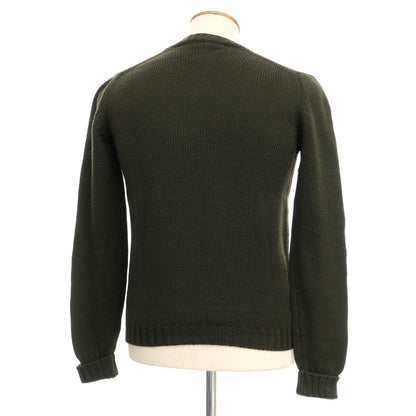 [Used] Roberto Collina ROBERTO COLLINA Mid-gauge wool crew neck knit Dark olive color [Size 48] [GRN] [A/W] [Condition rank B] ​​[Men&