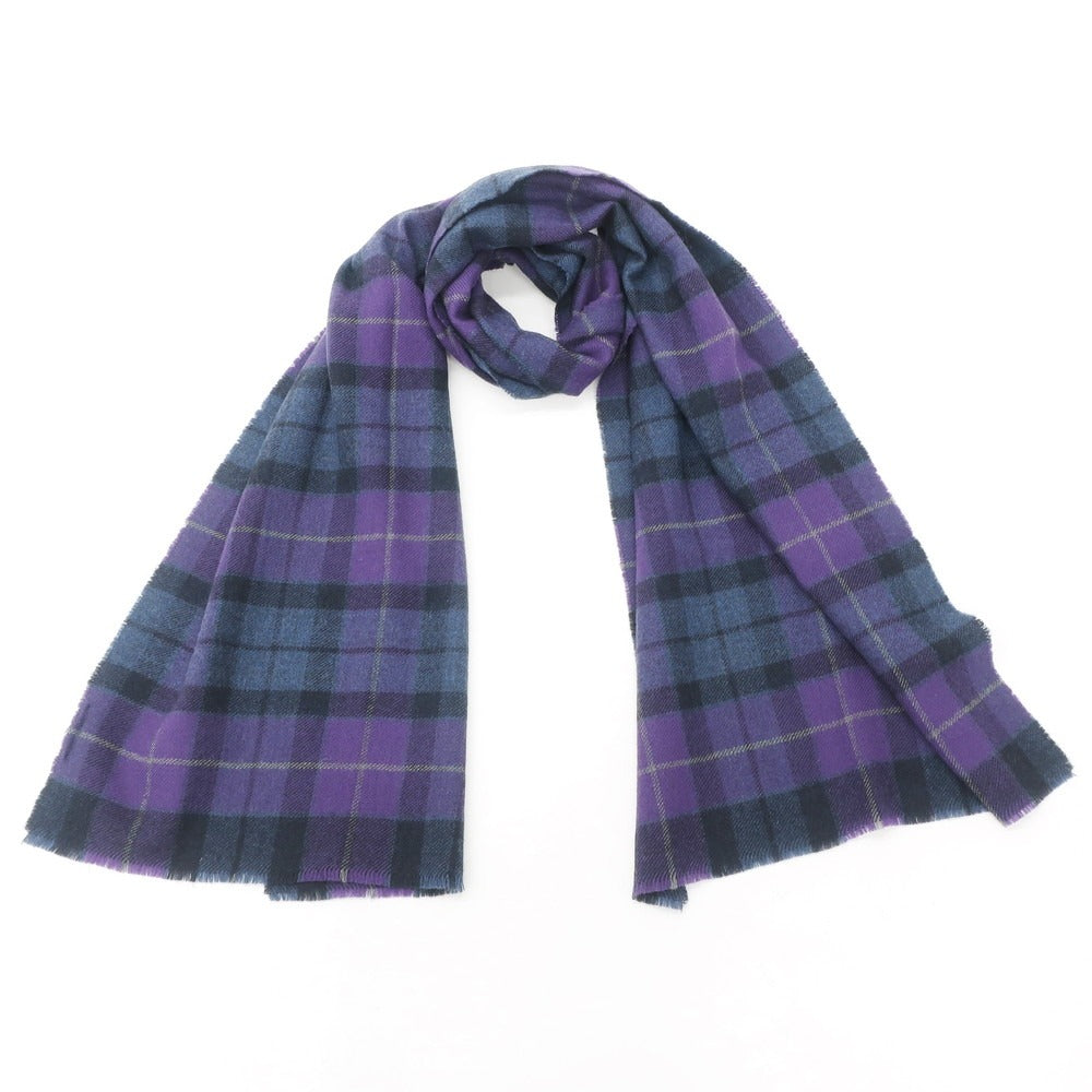 [Used] Franco Ferrari FRANCO FERRARI Wool Check Stole Navy x Purple [NVY] [A/W] [Condition Rank C] [Men&