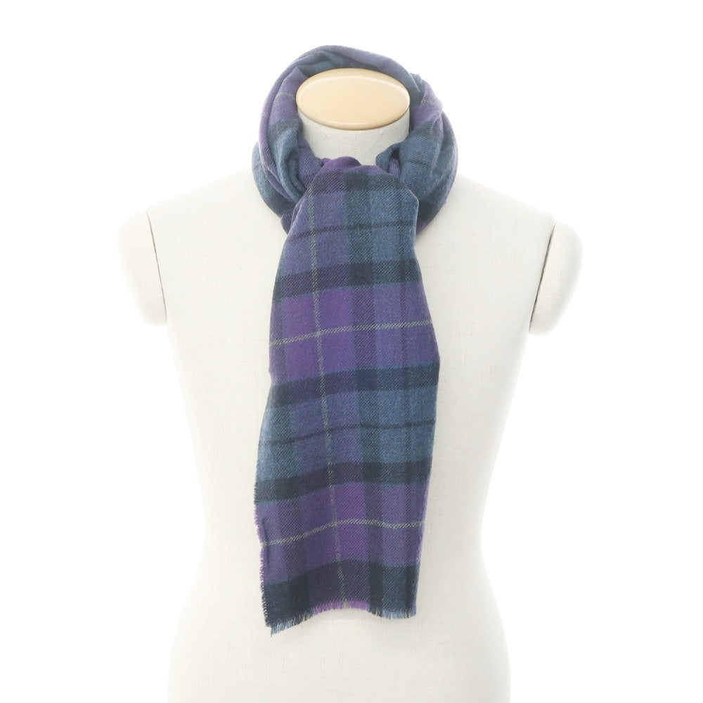 [Used] Franco Ferrari FRANCO FERRARI Wool Check Stole Navy x Purple [NVY] [A/W] [Condition Rank C] [Men&