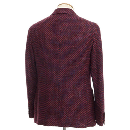[Used] [Unused] Zio Bernard Light Tweed Jacquard Jacket Dark Red x Navy [Size 50] [RED] [A/W] [Condition Rank S] [Men&