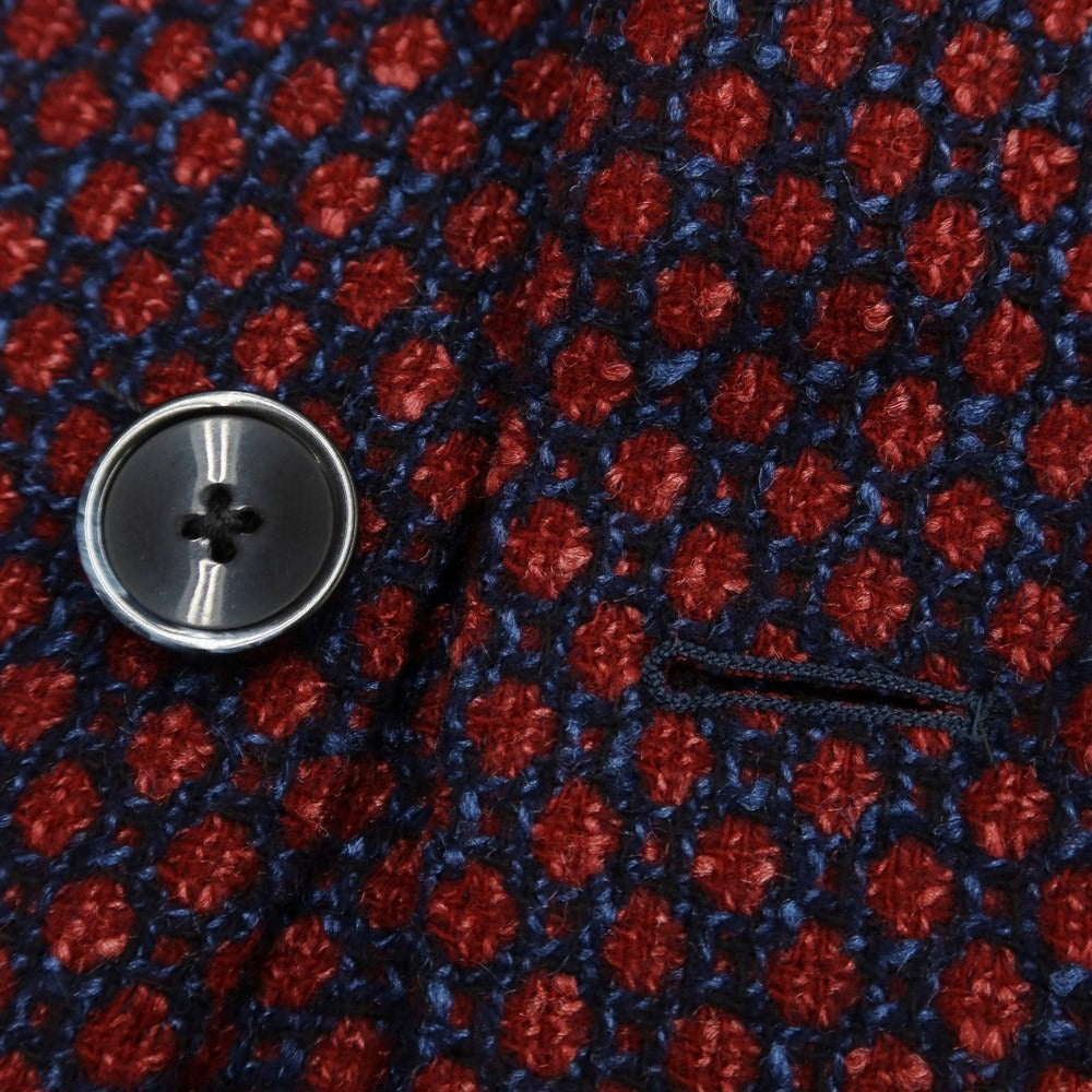 [Used] [Unused] Zio Bernard Light Tweed Jacquard Jacket Dark Red x Navy [Size 50] [RED] [A/W] [Condition Rank S] [Men&