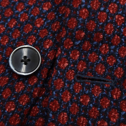 [Used] [Unused] Zio Bernard Light Tweed Jacquard Jacket Dark Red x Navy [Size 50] [RED] [A/W] [Condition Rank S] [Men&
