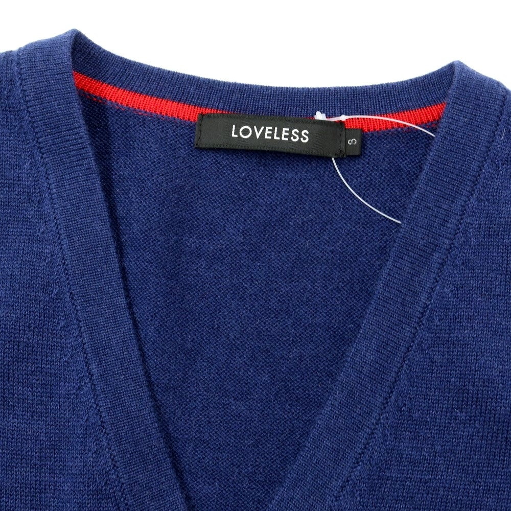 [Used] LOVELESS High Gauge Lame V-neck Knit Navy Blue x Silver [Size S] [NVY] [A/W] [Condition Rank B] ​​[Men&