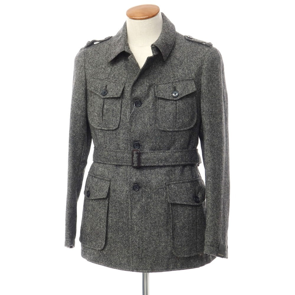 [New Outlet] TAGLIATORE PINO LERARIO Wool Military Jacket Blouson Gray [Size 46] [GRY] [A/W] [Condition Rank N-] [Men&