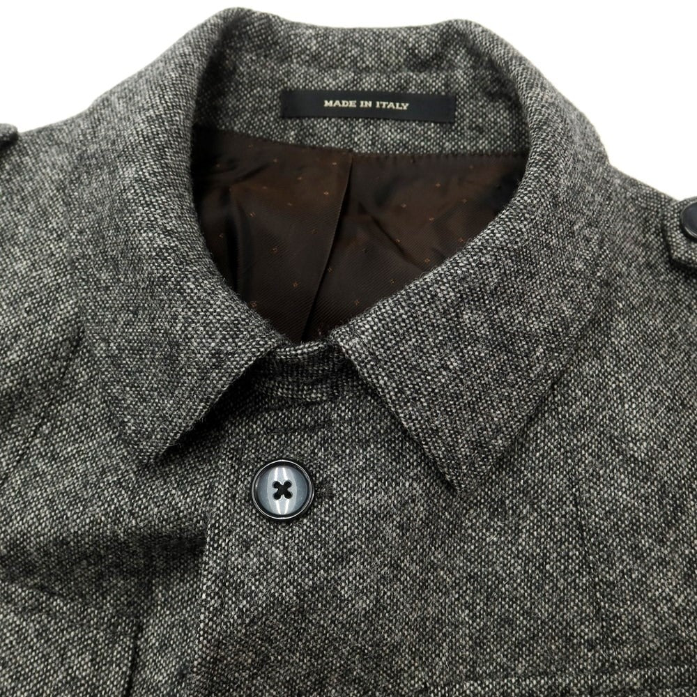 [New Outlet] TAGLIATORE PINO LERARIO Wool Military Jacket Blouson Gray [Size 46] [GRY] [A/W] [Condition Rank N-] [Men&