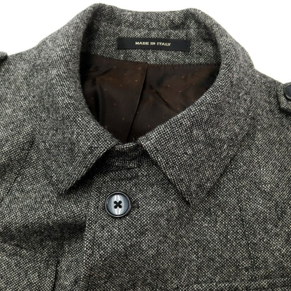 [New Outlet] TAGLIATORE PINO LERARIO Wool Military Jacket Blouson Gray [Size 46] [GRY] [A/W] [Condition Rank N-] [Men&