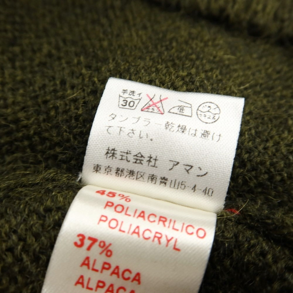 [Used] Altea Acrylic Alpaca Bicolor Crew Neck Knit Olive x Blue Green [Size S] [GRN] [A/W] [Condition Rank B] ​​[Men&