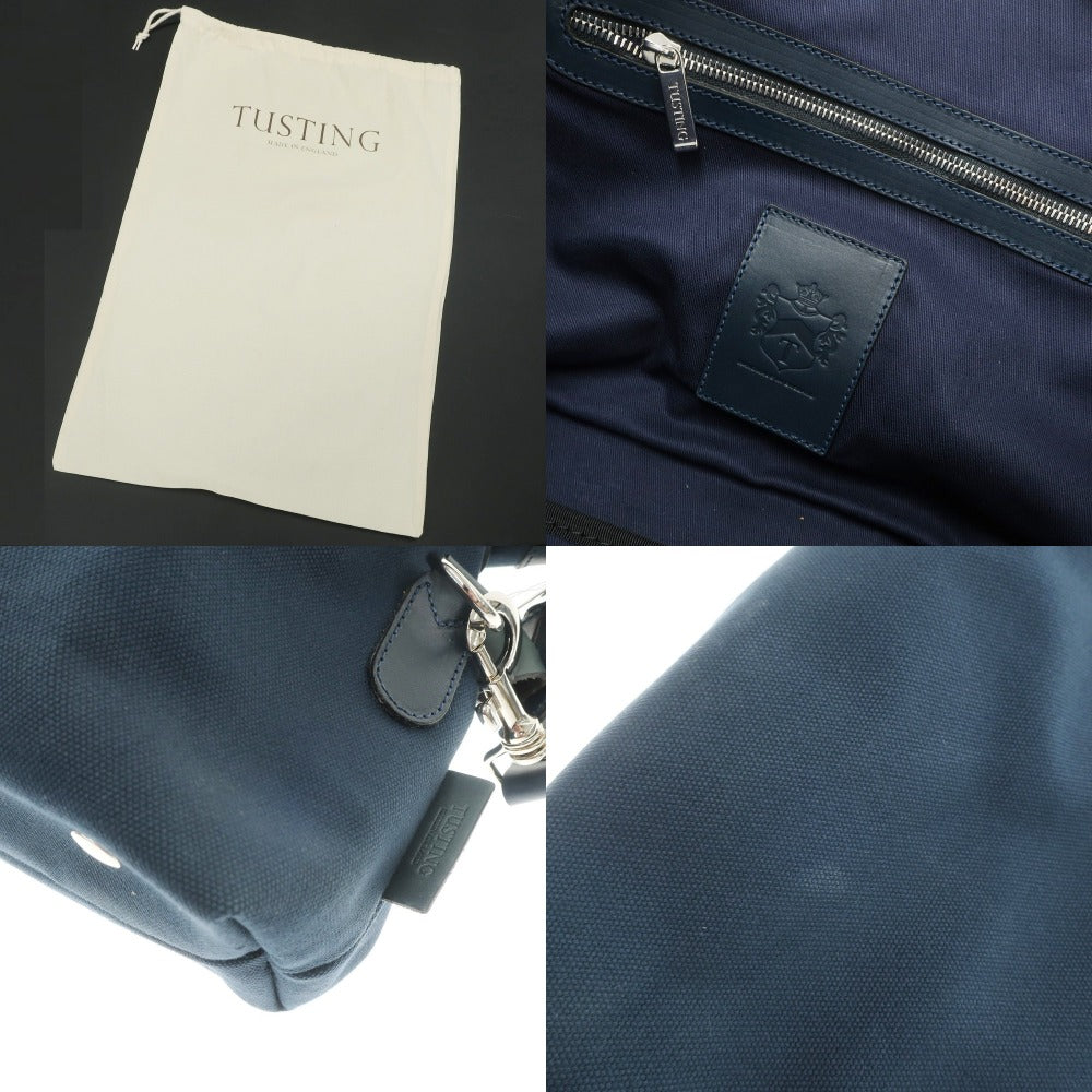 [Used] Tusting Canvas Leather 2-Way Briefcase Navy Blue [W47xH30xD12] [NVY] [S/S/A/W] [Condition Rank C] [Men&