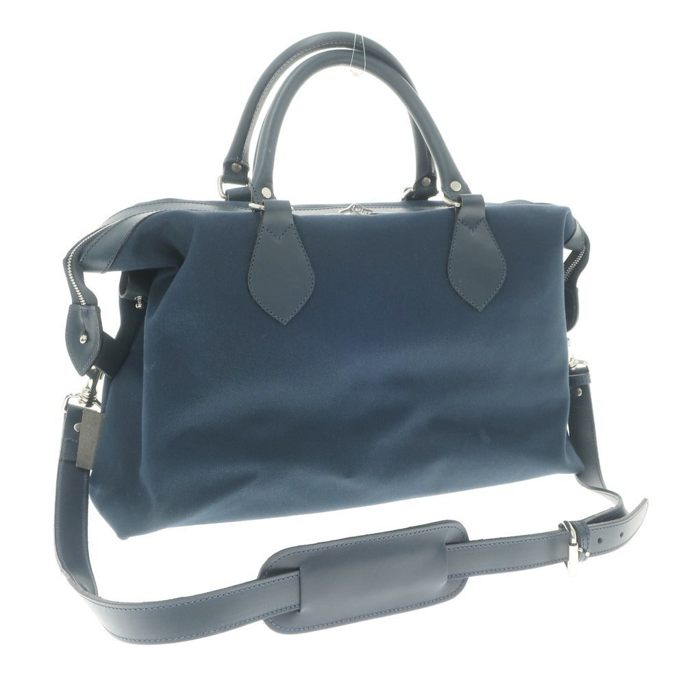 [Used] Tusting Canvas Leather 2-Way Briefcase Navy Blue [W47xH30xD12] [NVY] [S/S/A/W] [Condition Rank C] [Men&