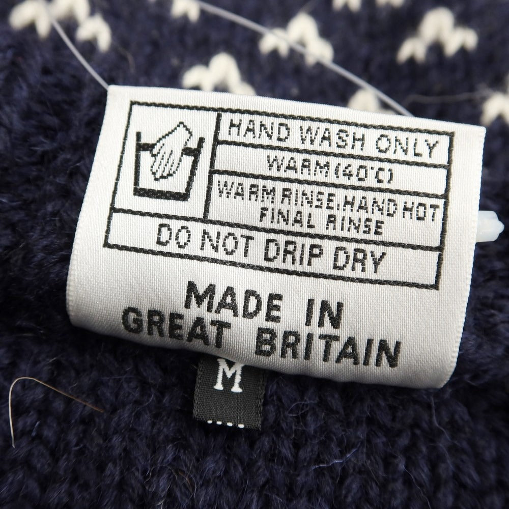 [Used] Black Sheep Low Gauge Wool Crew Neck Knit Navy x Off White [Size M] [NVY] [A/W] [Condition Rank B] ​​[Men&