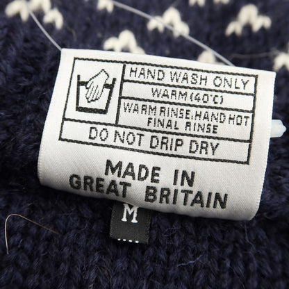 [Used] Black Sheep Low Gauge Wool Crew Neck Knit Navy x Off White [Size M] [NVY] [A/W] [Condition Rank B] ​​[Men&