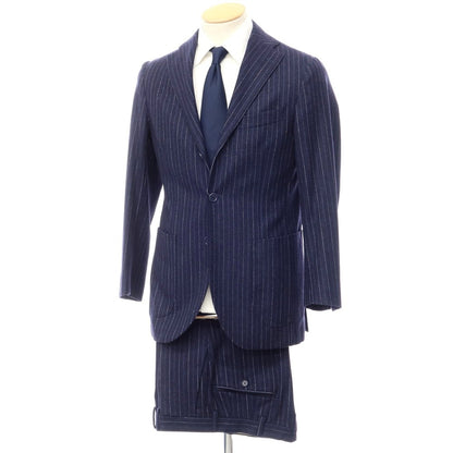 [Used] DE PETRILLO Wool Striped 3-Button Suit Navy [Size 44 Drop 7] [NVY] [A/W] [Condition Rank B] ​​[Men&