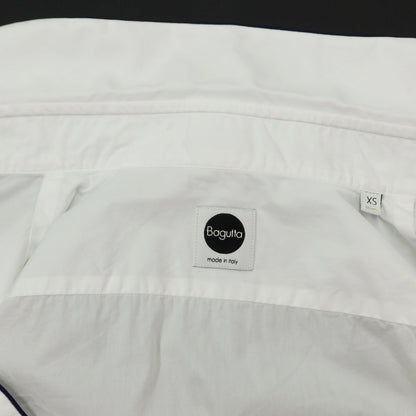 [Used] Bagutta Cotton Round Collar Dress Shirt White x Navy [Size XS] [WHT] [S/S/A/W] [Condition Rank B] ​​[Men&
