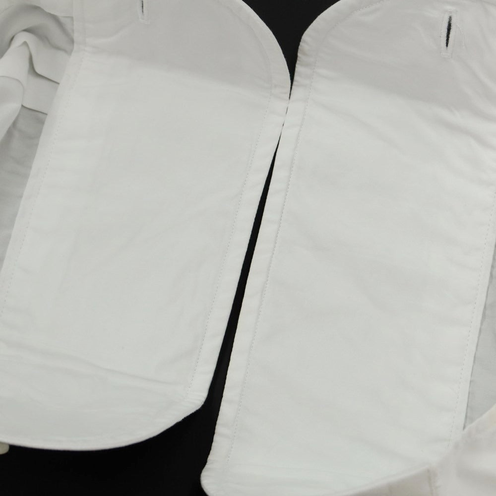 [Used] Bagutta Cotton Round Collar Dress Shirt White x Navy [Size XS] [WHT] [S/S/A/W] [Condition Rank B] ​​[Men&