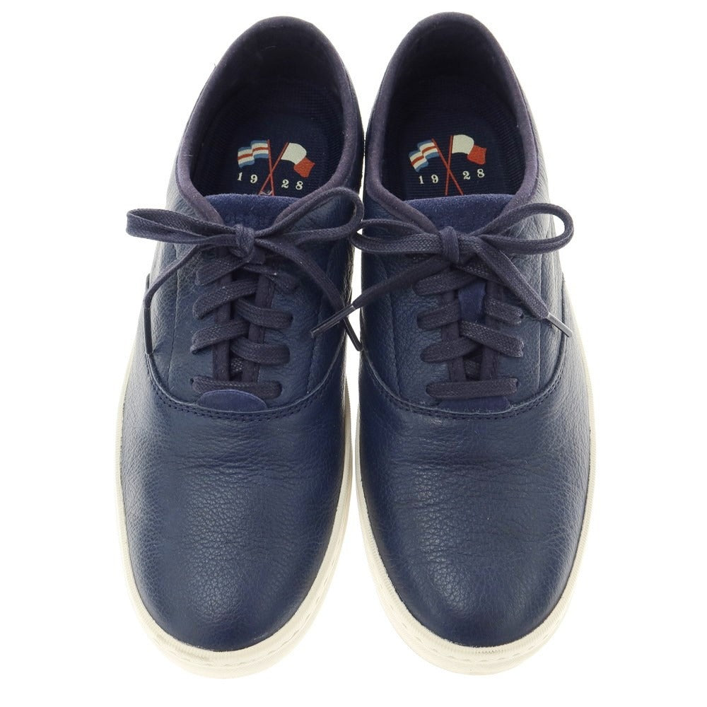 中古】コールハーン COLE HAAN レザー ローカットスニーカー ネイビー