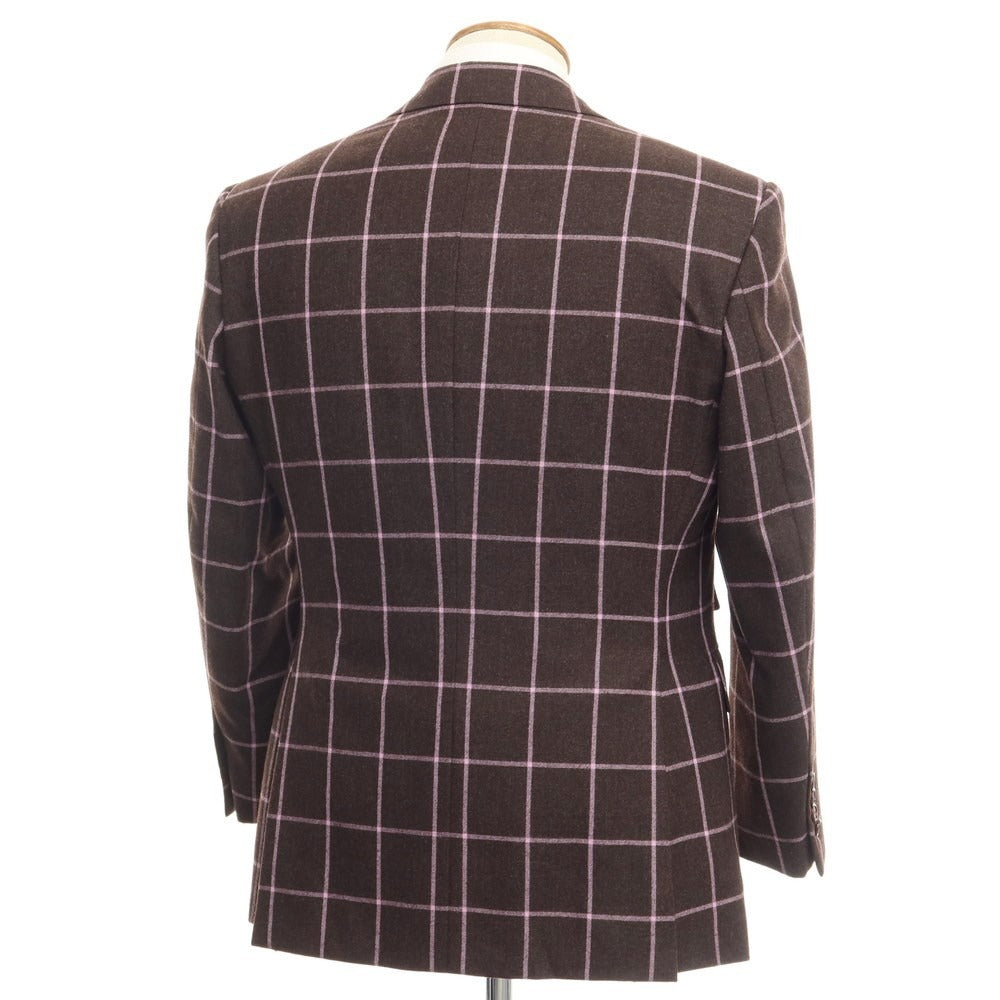 [Used] Takashimaya takashimaya Two-piece wool check tailored jacket Dark grayish brown x pink purple [Size 86] [BRW] [A/W] [Condition rank B] ​​[Men&