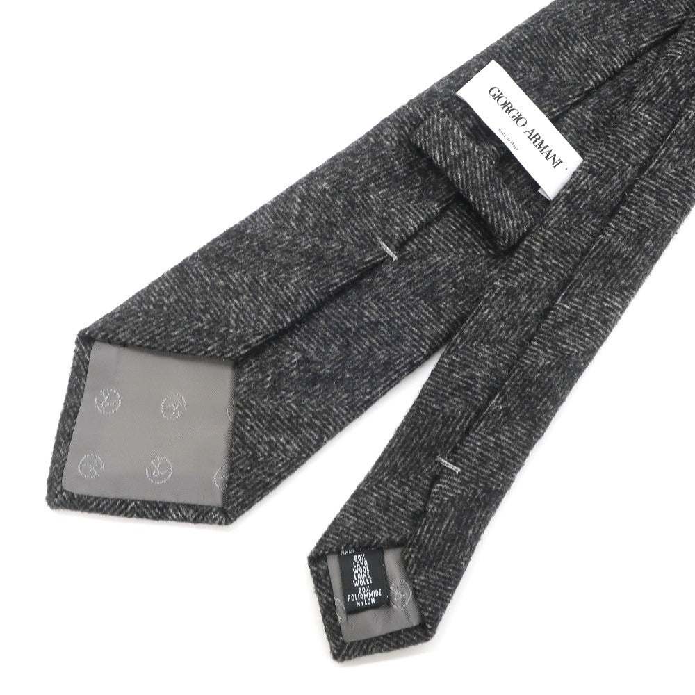 [Used] GIORGIO ARMANI plain tie
 Gray [GRY] [A/W] [Condition Rank B] ​​[Men&