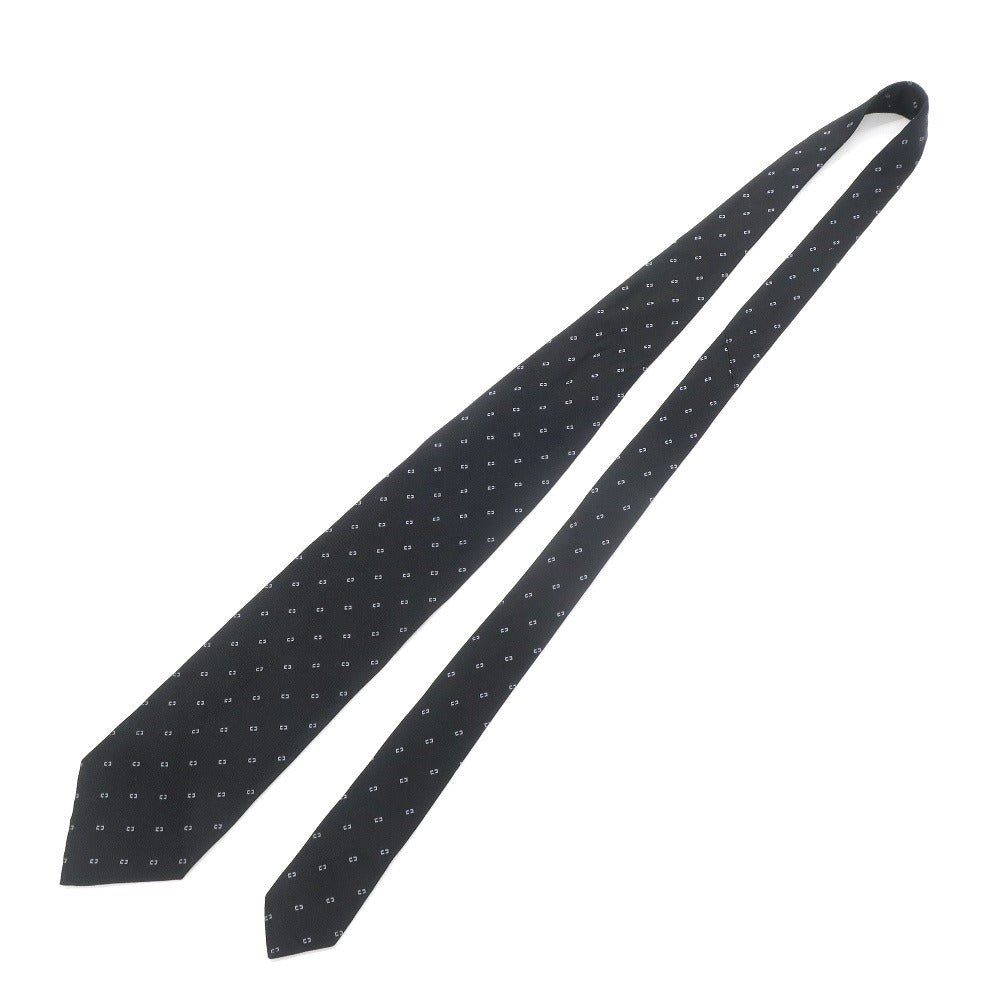 [Used] ARMANI COLLEZIONI Small Pattern Tri-Fold Silk Tie Black [BLK] [S/S/A/W] [Condition Rank C] [Men&