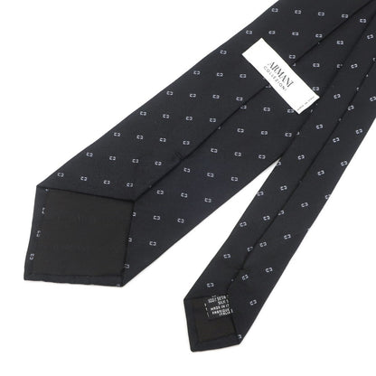 [Used] ARMANI COLLEZIONI Small Pattern Tri-Fold Silk Tie Black [BLK] [S/S/A/W] [Condition Rank C] [Men&