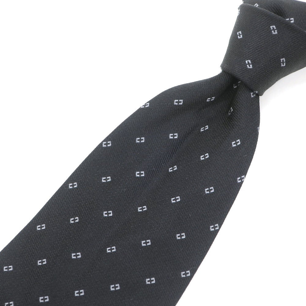 [Used] ARMANI COLLEZIONI Small Pattern Tri-Fold Silk Tie Black [BLK] [S/S/A/W] [Condition Rank C] [Men&