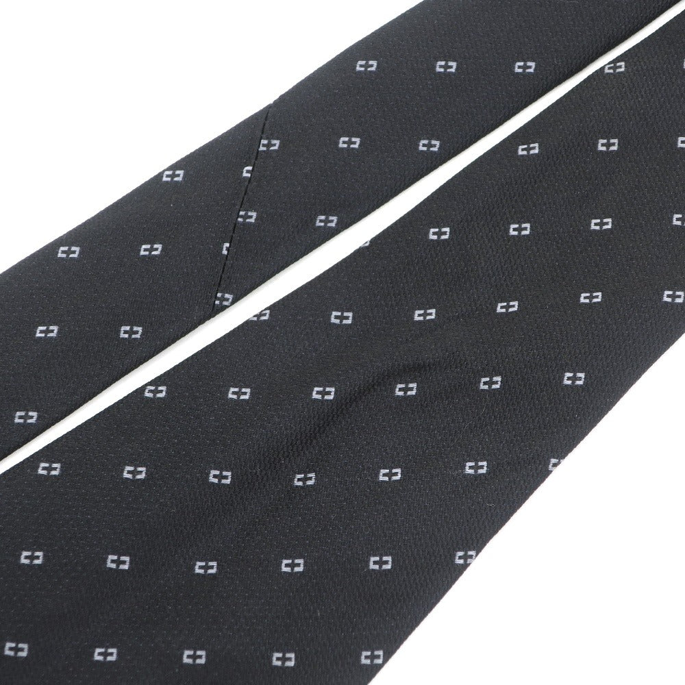 [Used] ARMANI COLLEZIONI Small Pattern Tri-Fold Silk Tie Black [BLK] [S/S/A/W] [Condition Rank C] [Men&