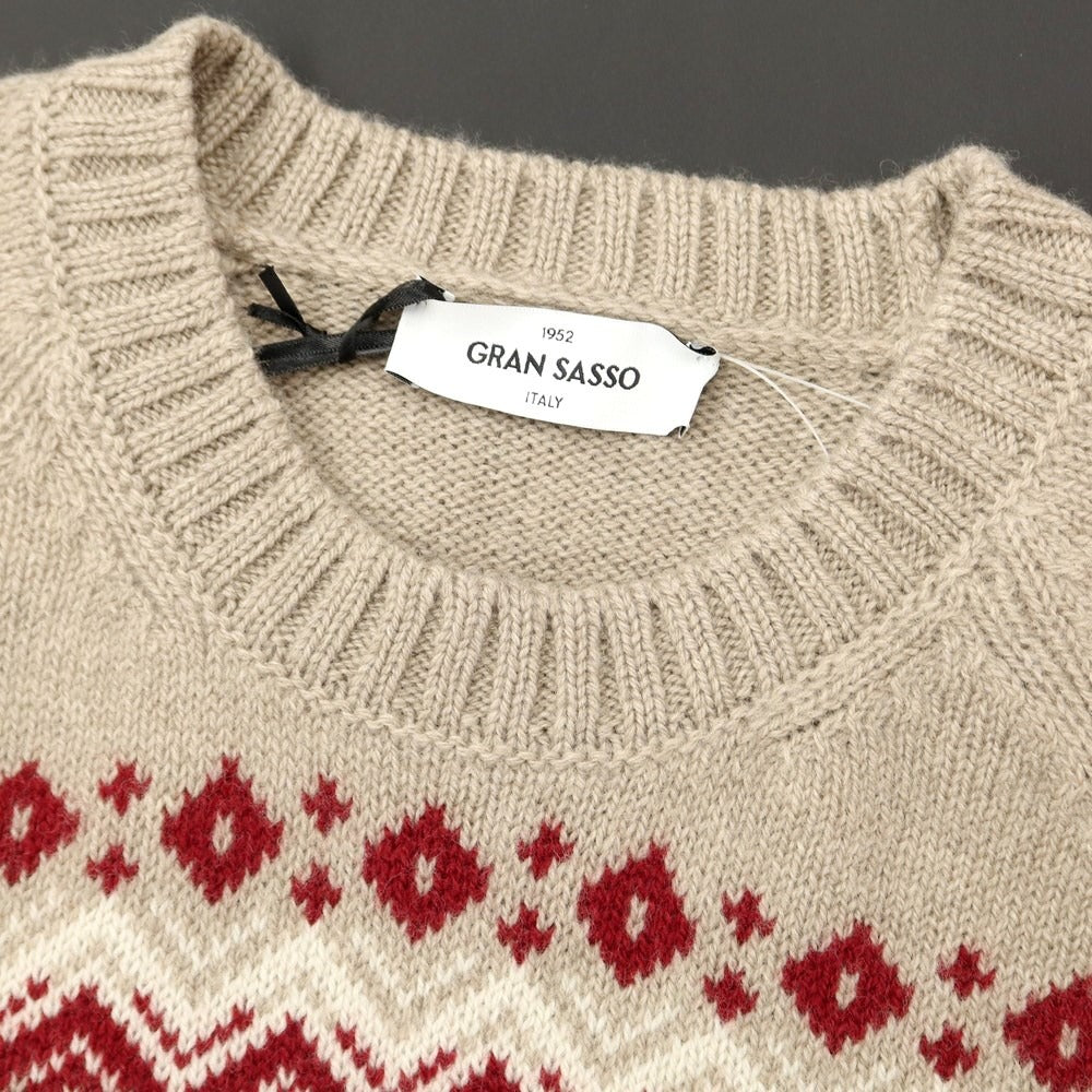 [New Outlet] GRAN SASSO 2022 Fall/Winter Pullover Knit
 
Greige x dark red [Size 50] [BEI] [A/W] [Condition rank N-] [Men&