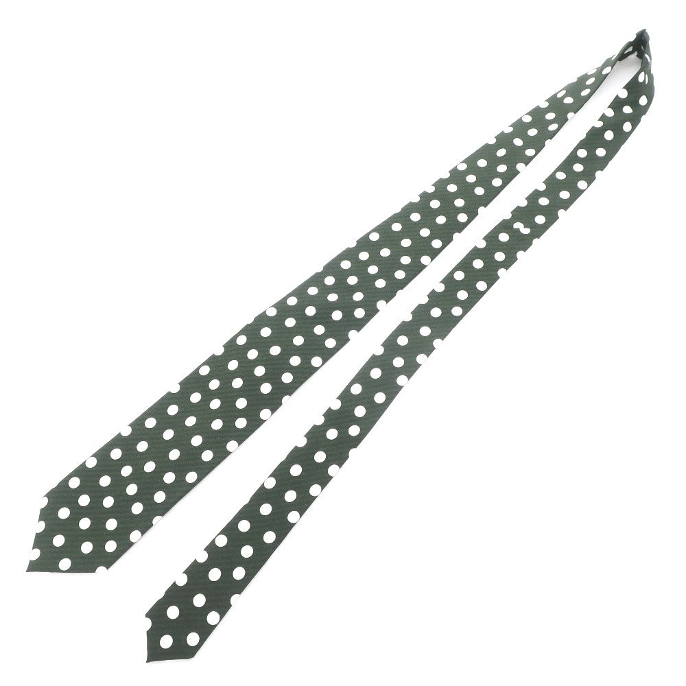 [New] GIERRE Dot Print Tri-Fold Silk Tie Dark Green [GRN] [S/S/A/W] [Condition Rank N] [Men&