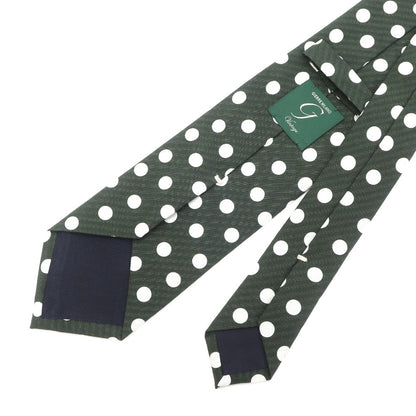 [New] GIERRE Dot Print Tri-Fold Silk Tie Dark Green [GRN] [S/S/A/W] [Condition Rank N] [Men&