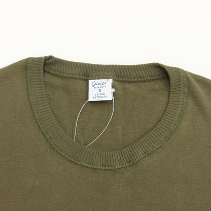[Used] GICIPI Cotton Crew Neck Knit Olive [Size 3] [GRN] [S/S] [Condition Rank B] ​​[Men&