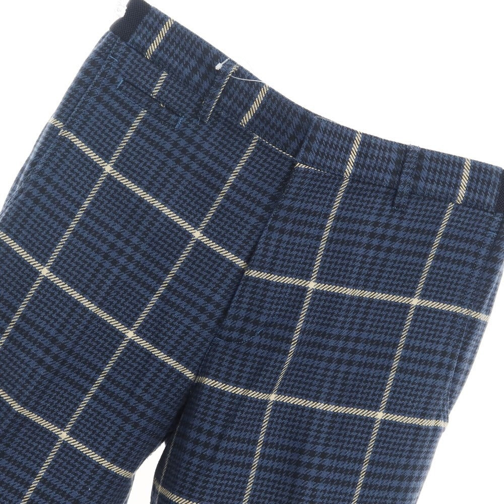 [Used] NUMBER M Cotton Check Easy Slacks Pants Navy x Beige [Size 48] [NVY] [S/S] [Condition Rank B] ​​[Men&