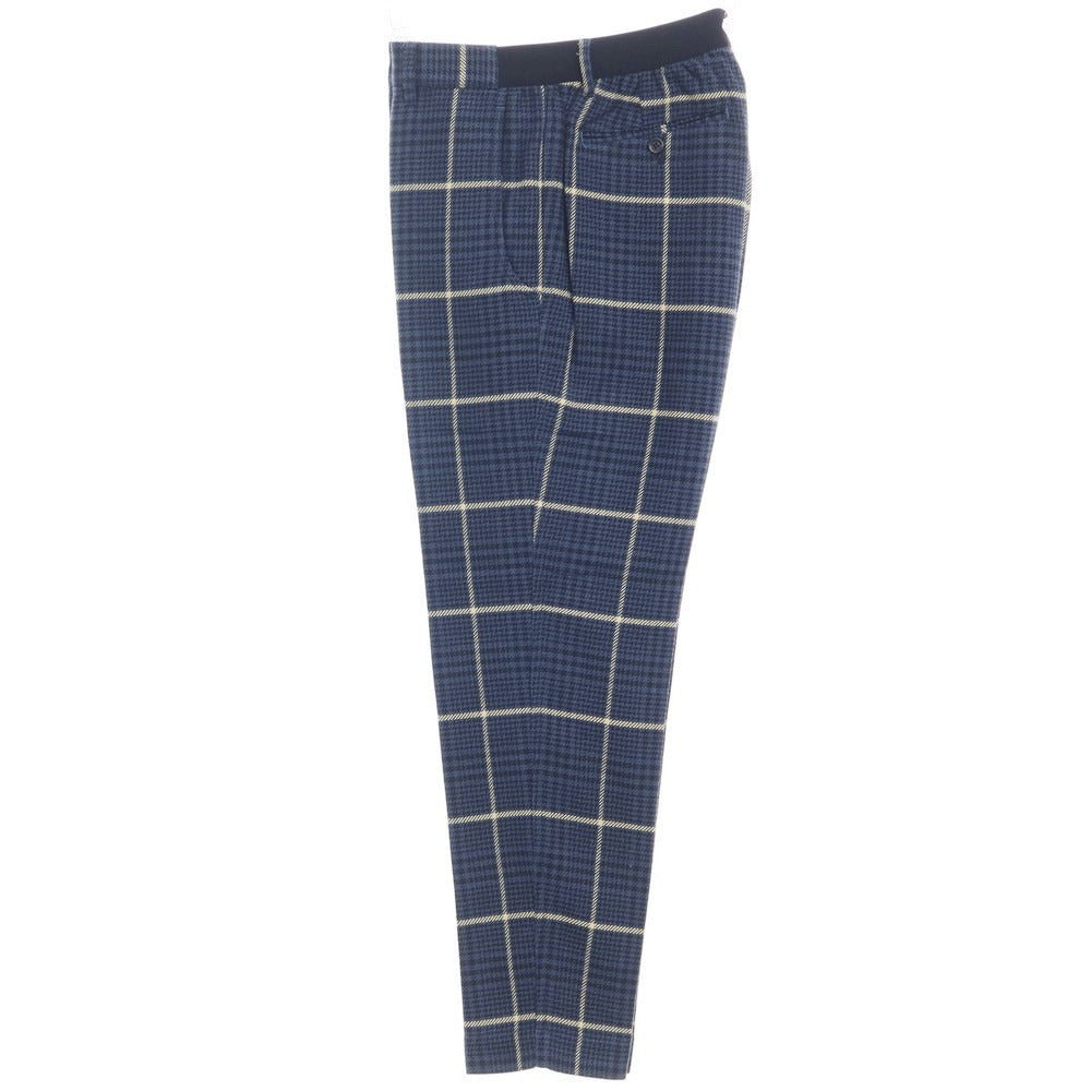 [Used] NUMBER M Cotton Check Easy Slacks Pants Navy x Beige [Size 48] [NVY] [S/S] [Condition Rank B] ​​[Men&