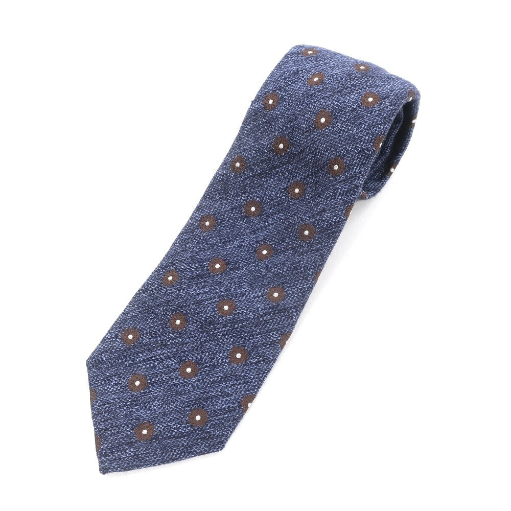 [Used] Fumagalli Floral Wool Silk Tie Navy [NVY] [A/W] [Condition Rank B] ​​[Men&