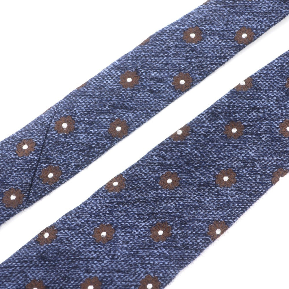 [Used] Fumagalli Floral Wool Silk Tie Navy [NVY] [A/W] [Condition Rank B] ​​[Men&