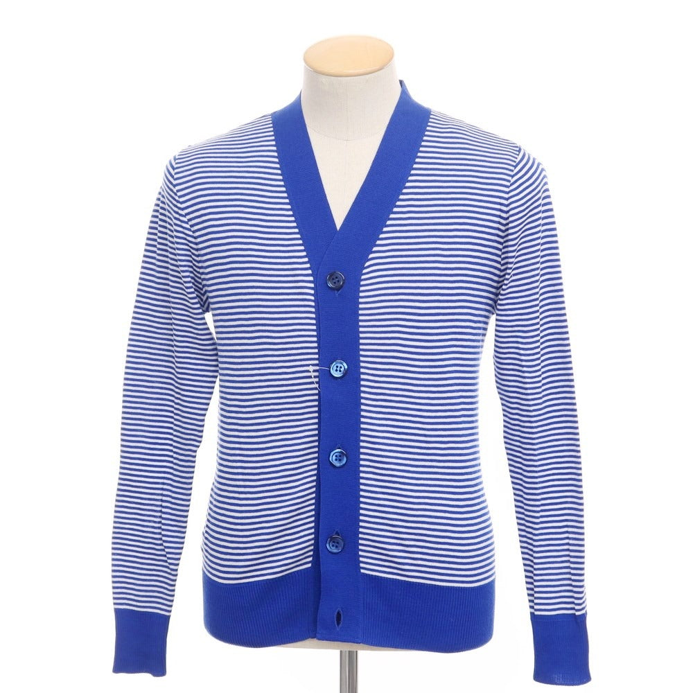 [Used] Letroyes Cotton Border Knit Cardigan Blue x White [Size S] [BLU] [S/S] [Condition Rank B] ​​[Men&