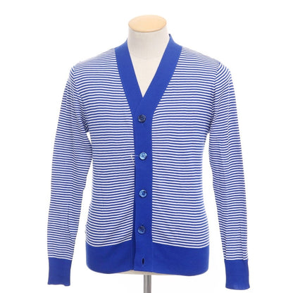 [Used] Letroyes Cotton Border Knit Cardigan Blue x White [Size S] [BLU] [S/S] [Condition Rank B] ​​[Men&