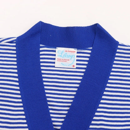 [Used] Letroyes Cotton Border Knit Cardigan Blue x White [Size S] [BLU] [S/S] [Condition Rank B] ​​[Men&