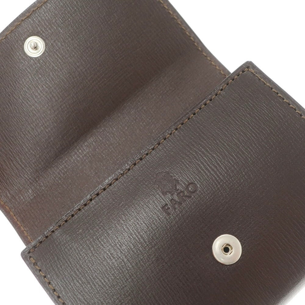 [Used] FARO Finn Calf Leather Double-Sided Coin Case Dark Brown [BRW] [S/S/A/W] [Condition Rank A] [Men&