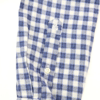 [Used] GUY ROVER Cotton Check Horizontal Collar Shirt Navy x White [Size L] [NVY] [S/S/A/W] [Condition Rank C] [Men&