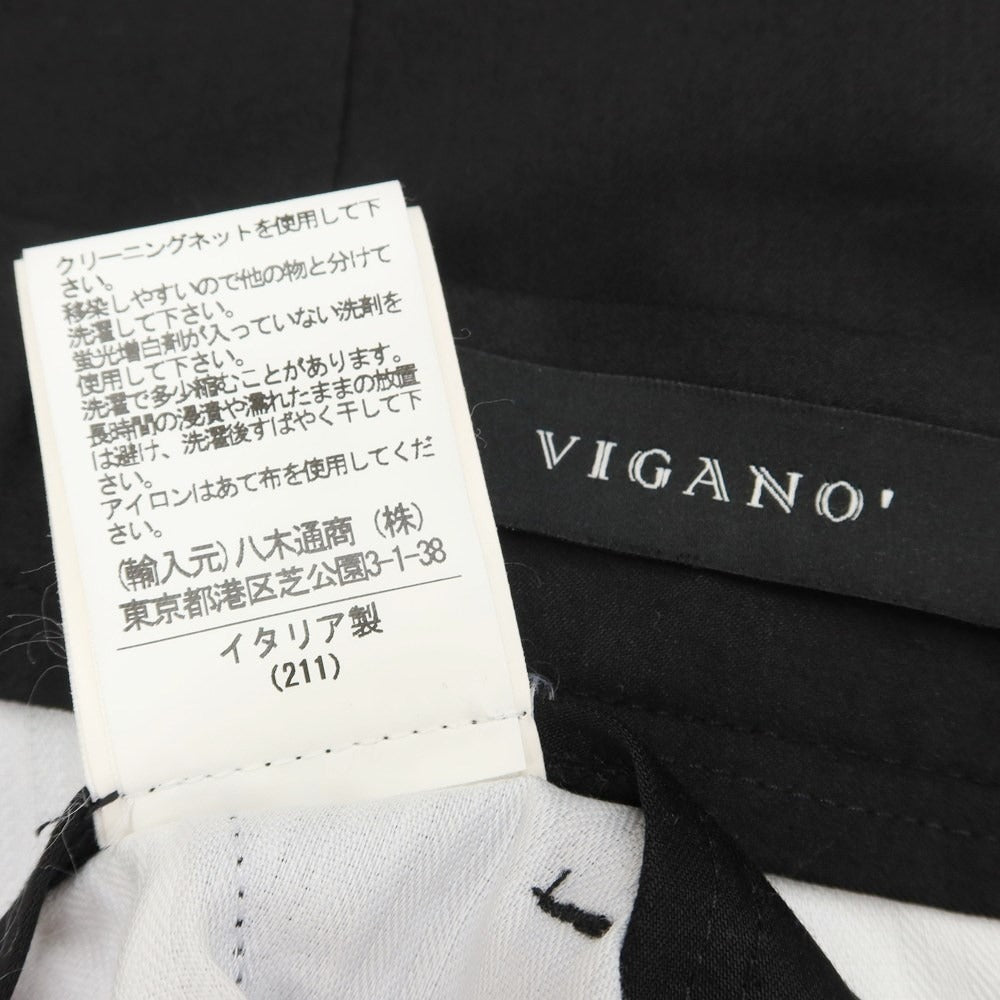 [Used] Vigano VIGANO Rayon Polyester Easy Slacks Pants Black [Size 44] [BLK] [S/S] [Condition Rank C] [Men&