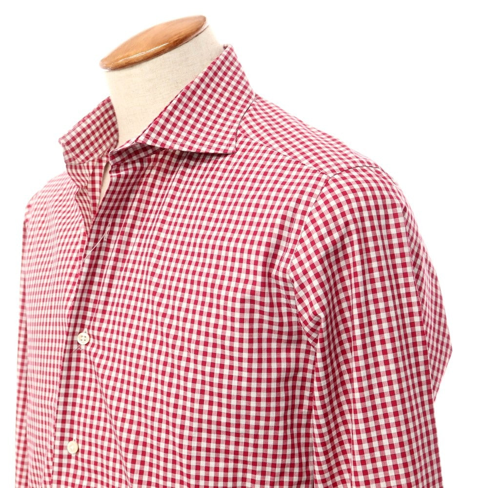 [Used] Quid QJD casual shirt
 Red x White Gray [Size 39] [RED] [S/S/A/W] [Condition Rank B] ​​[Men&