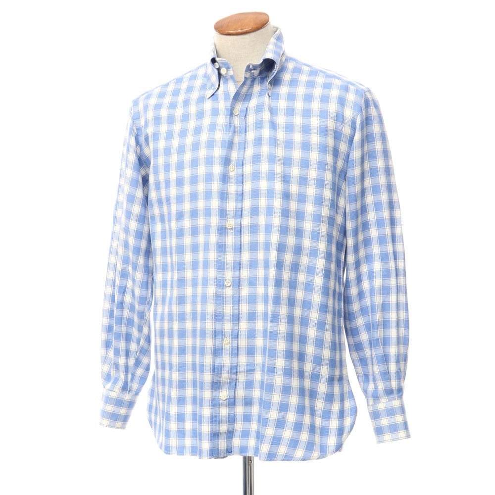 [Used] GUY ROVER casual shirt
 Blue x White x Brown [Size 40] [BLU] [S/S/A/W] [Condition Rank C] [Men&