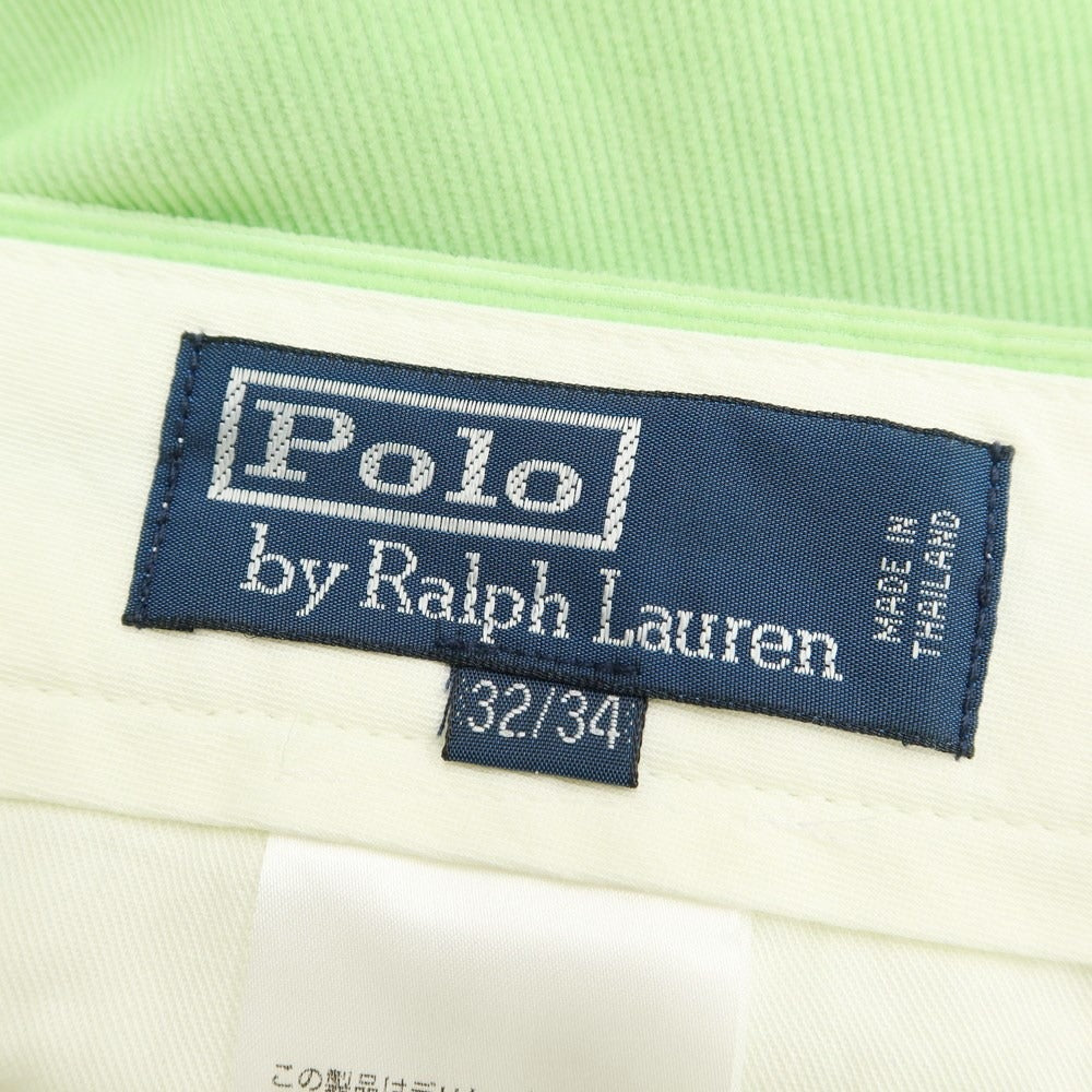 [Used] Polo Ralph Lauren Cotton Fine Ribbed Corduroy Pants Light Green [Size 32/34] [GRN] [S/S] [Condition Rank C] [Men&